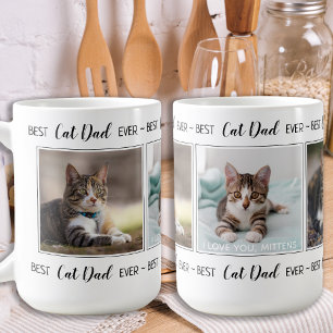 Cat Vater Personalisiert 3 Foto Vatertag Kaffeetasse