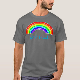 Cat Vater Regenbogen für den Vatertag T-Shirt