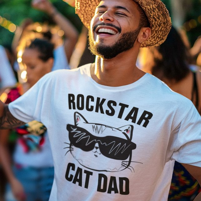 CAT VATER ROCKSTAR T - SHIRT (Von Creator hochgeladen)