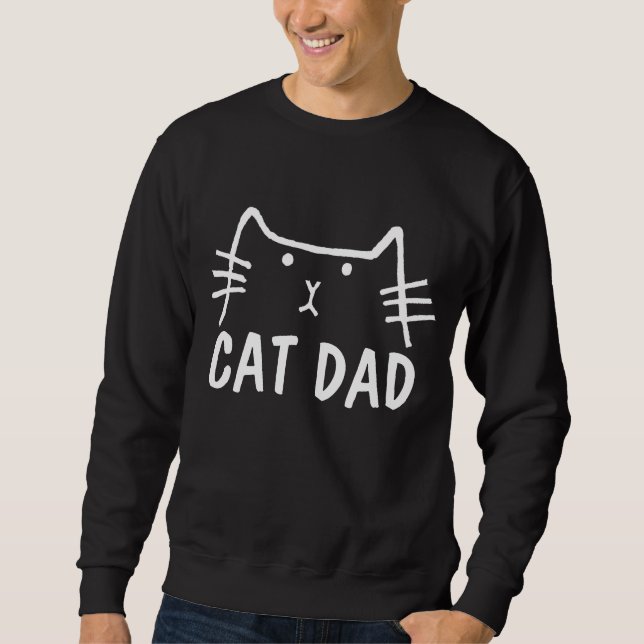 CAT VATER Schwarze T - Shirt (Vorderseite)