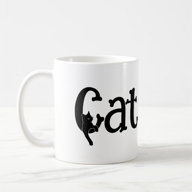 Cat Vater T - Shirt Kaffeetasse (Links)