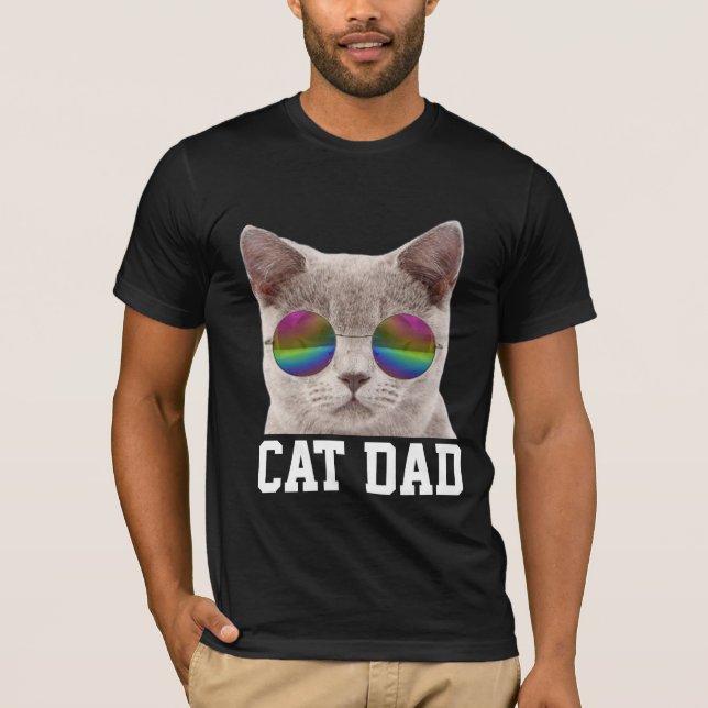CAT-VATER-T - SHIRT, KATZTRAINBOW-SCHNELLEN T-Shirt (Vorderseite)