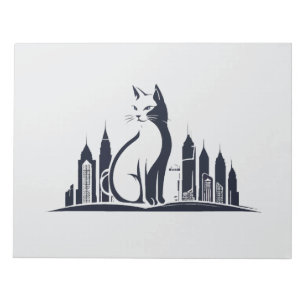 Cat Vector Art Animal Modern Urban Graphic City Notizblock