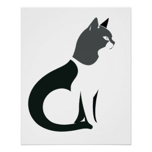 Cat Vector Art Animal Modern Urban Graphic City Poster
