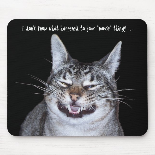 Cat "Vermisst Mouse" Mousepad (Vorne)