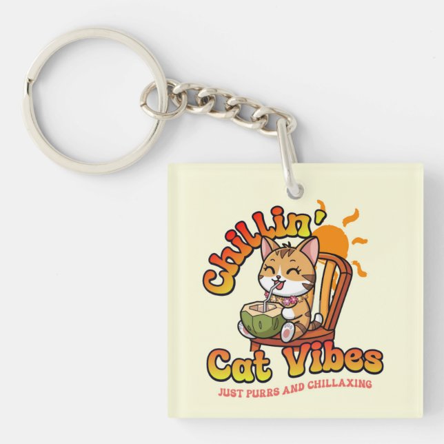 Cat Vibe Schlüsselanhänger (Vorderseite)