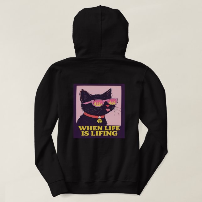 Cat Vibes Women Hoodie (Design Rückseite)