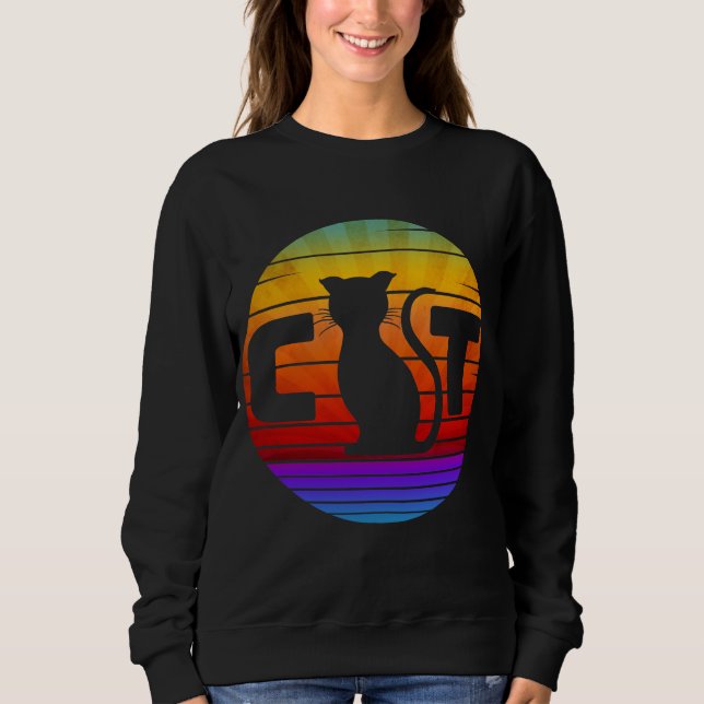 CAT VINTAG SUNSET SWEATSHIRT (Vorderseite)