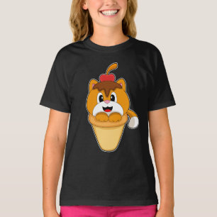 Cat Waffle Eis Cherry T-Shirt
