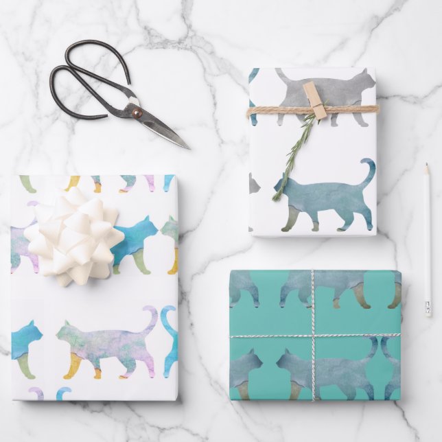 Cat Walk Geschenkpapier Set (Vorderseite)