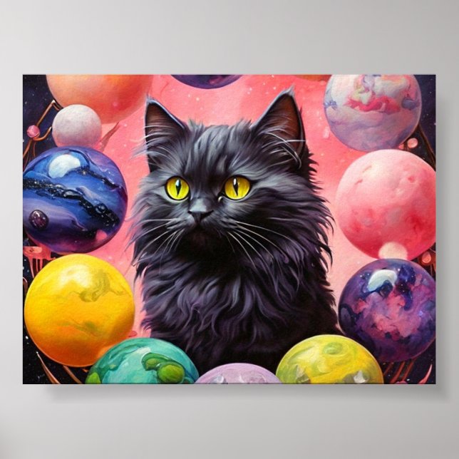 Cat Wall Art for Cat Lovers Poster (Vorne)