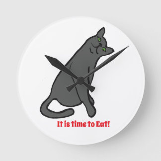 Cat Wall Clock Runde Wanduhr
