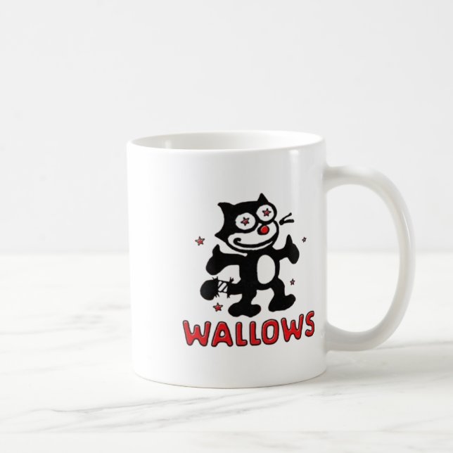 Cat Wallows Sticker Kaffeetasse (Rechts)