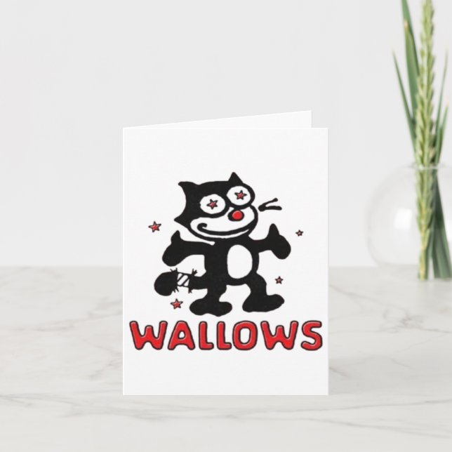 Cat Wallows Sticker Karte (Vorderseite)