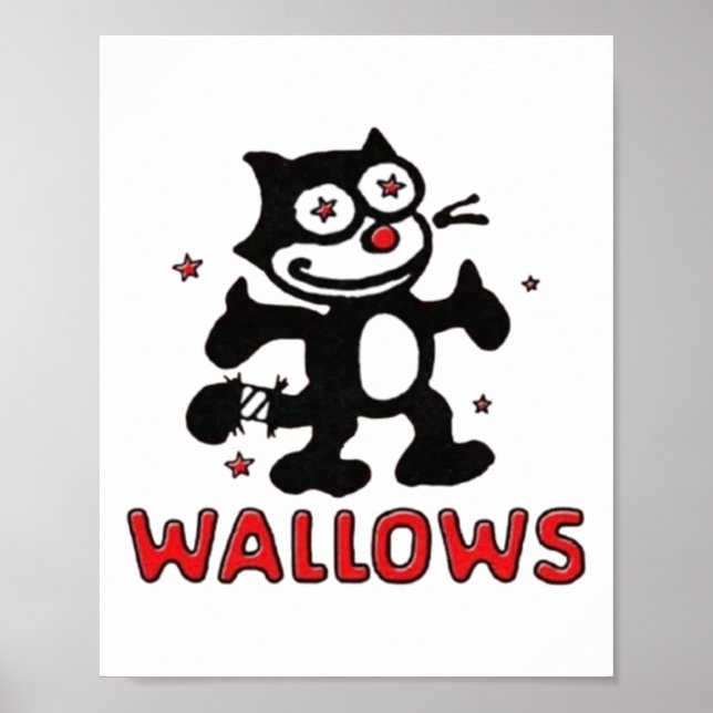 Cat Wallows Sticker Poster (Vorne)