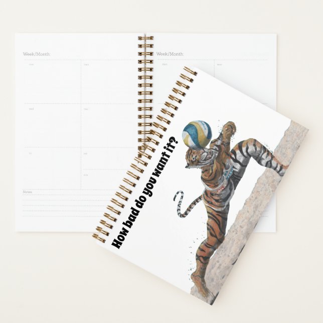Cat Warrior Beach Volleyball Art Fantasy Planner Planer (Anzeige)