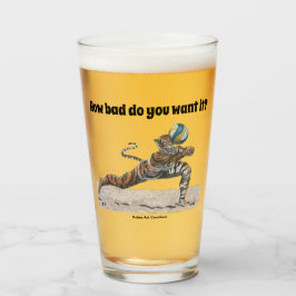 Cat Warrior Beach Volleyball Fantasy Glass Cup Glas