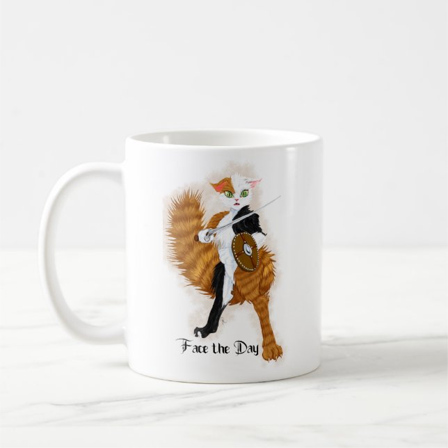 Cat Warrior Calico Grimalkin Kaffeetasse (Links)