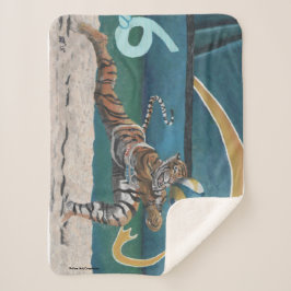 Cat Warrior Volleyball Fantasy Art Sherpa Blanket Sherpadecke