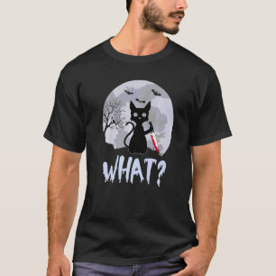 Cat Was Halloween Kostüm Murderous Black Cat Wit T-Shirt