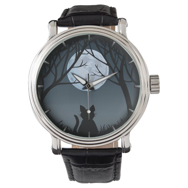 Cat Watch Fat Cat Wrist Watch Cat Lover Jewery Armbanduhr (Vorderseite)