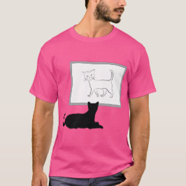 Cat Watching Chat Art T-Shirt