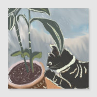 Cat Watching House Pflanze Card