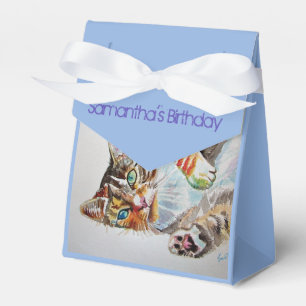 Cat Watercolor Geburtstagsparty Cake Fevor Box Geschenkschachtel