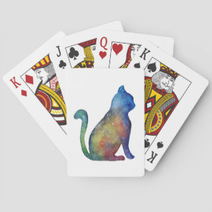 Cat Watercolor Klassische Spielkarten