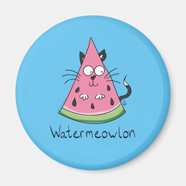 Cat Watermelon Niedlich Kid's Magnet (Vorne)