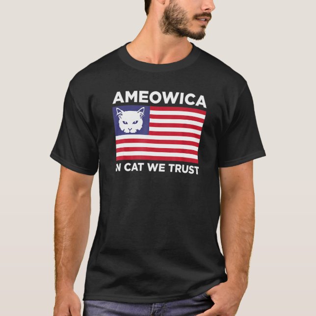Cat We Trust - Patriotic "merica Kitten Pub T-Shirt (Vorderseite)