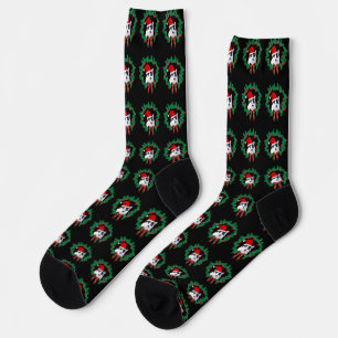 Cat Wear Weihnachtsmannmütze Niedliches Muster Socken