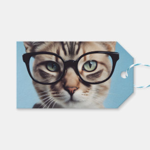 Cat Wearing Glasses Geschenkanhänger