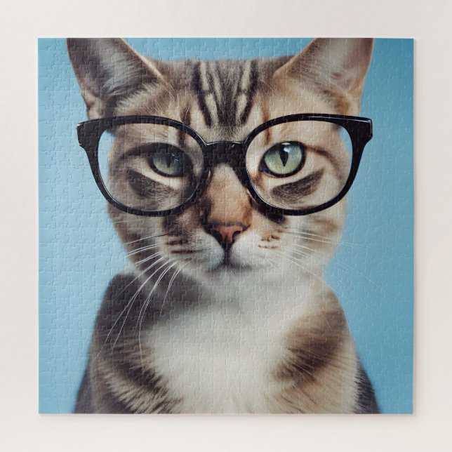 Cat Wearing Glasses Puzzle (Vertikal)