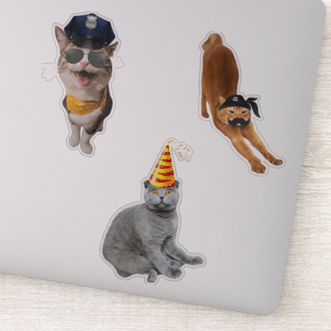 Cat Wearing-Sonnenbrille Aufkleber (Detail)