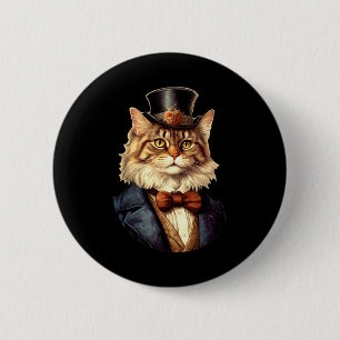 Cat Wedding Bride Groom Pet Cat Eigentümer Liebhab Button