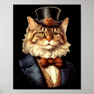 Cat Wedding Bride Groom Pet Cat Eigentümer Liebhab Poster