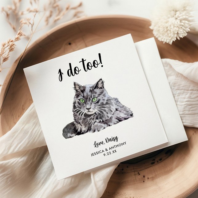 Cat Wedding Cocktail Napkins Serviette (Von Creator hochgeladen)