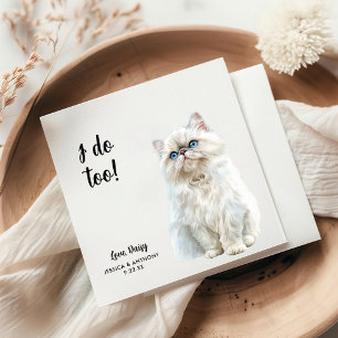 Cat Wedding Cocktail Napkins Serviette