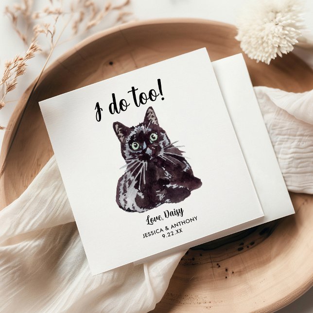 Cat Wedding Cocktail Napkins Serviette (Von Creator hochgeladen)