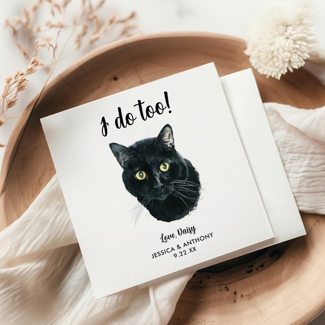 Cat Wedding Cocktail Napkins Serviette (Von Creator hochgeladen)