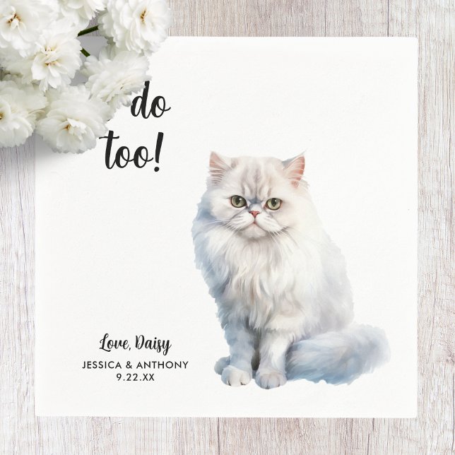 Cat Wedding Cocktail Napkins Serviette (Von Creator hochgeladen)