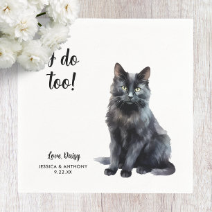 Cat Wedding Cocktail Napkins Serviette