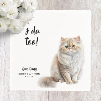 Cat Wedding Cocktail Napkins Serviette