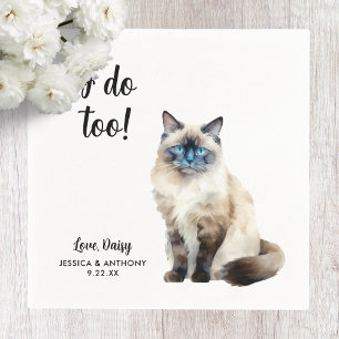 Cat Wedding Cocktail Napkins Serviette