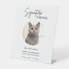Cat Wedding Signature Drinks Cocktail Bar Sockelschild