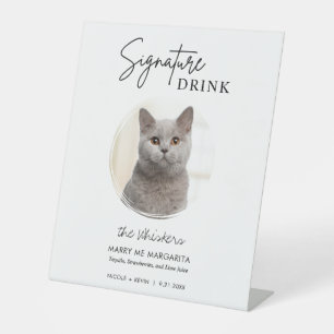Cat Wedding Signature Drinks Cocktail Bar Sockelschild