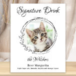 Cat Wedding Signature Drinks Foto Bar Poster<br><div class="desc">Signature Drinks von deinen Haustieren! Bringen Sie Ihren besten Hund, die beste Katze und jedes Haustier in Ihre Hochzeit mit einem eigenen Bar für Ihre Gäste. Ideal für Hundeliebhaber, und ein spezielles Hundeschlitten Bar wird bei Ihrer Hochzeit ein Hit sein. Einfach und dennoch elegant mit botanischen Eukalyptus-Blätter. Passen Sie dieses...</div>