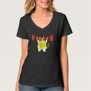 Cat Weight Lifting Funny Cat Lover Workout T-Shirt