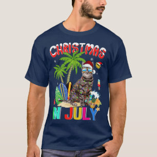 Cat Weihnachtsmannmütze Weihnachten Weihnachten im T-Shirt